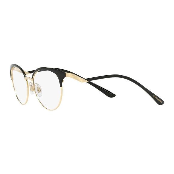 NEW Dolce & Gabbana DG 1337 1334 Gold & Black Eyeglasses 53/16/145